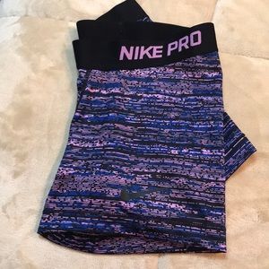 Purple and Black Nike Pro Spandex!